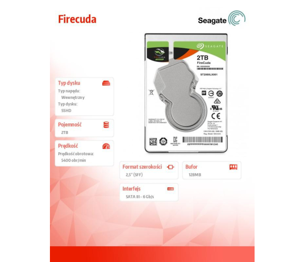 Seagate Firecuda 2TB 2,5'' ST2000LX001 - 1451727 - zdjęcie 6